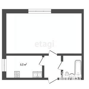 1-к квартира, вторичка, 31м2, 3/5 этаж