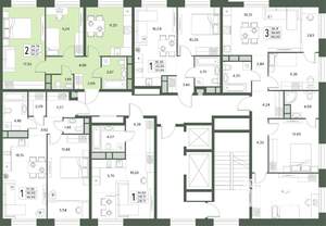 2-к квартира, вторичка, 50м2, 8/18 этаж